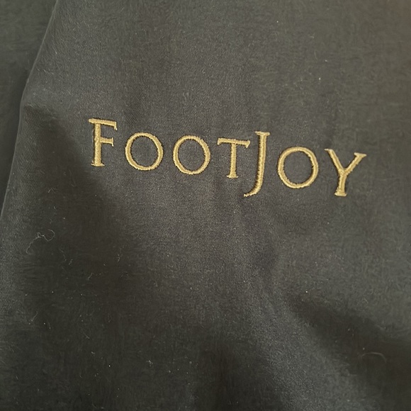 FOOT JOY golf pullover windbreaker Sz L black n gold - Picture 3 of 4